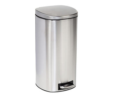 Stainless Steel 8-Gal. Pedal Soft-Close Trash Can