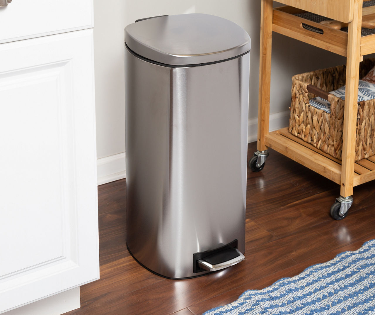Stainless Steel 8-Gal. Pedal Soft-Close Trash Can