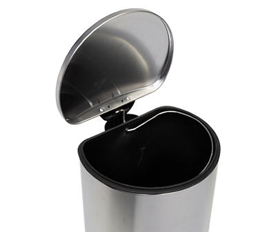 Stainless Steel 8-Gal. Semicircle Pedal Soft-Close Trash Can
