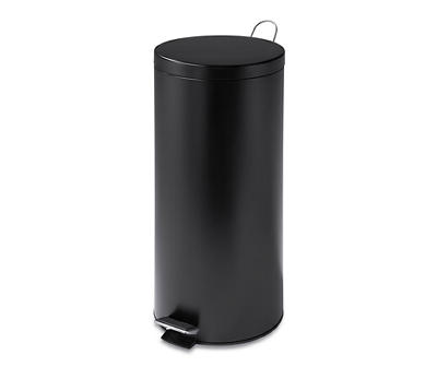 Matte Black Stainless Steel 8-Gal. Round Pedal Trash Can