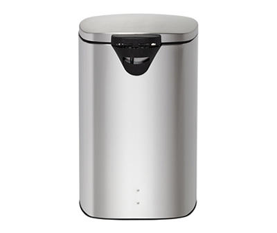 Stainless Steel 10.5-Gal. Rectangular Pedal Soft-Close Trash Can