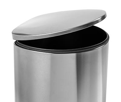 Stainless Steel 10.5-Gal. Semicircle Pedal Soft-Close Trash Can