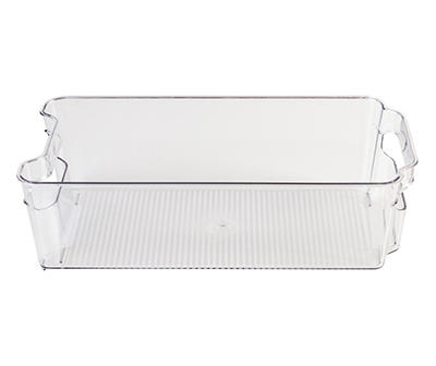 Clear Stackable Organizer Bins, 4-Pack