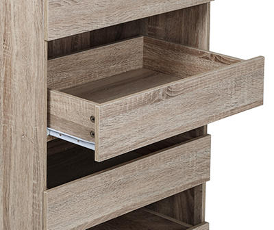Brown 4-Drawer Stackable Storage Cabinet