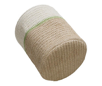 Natural & Tan 3-Piece Paper Straw Nesting Storage Basket Set