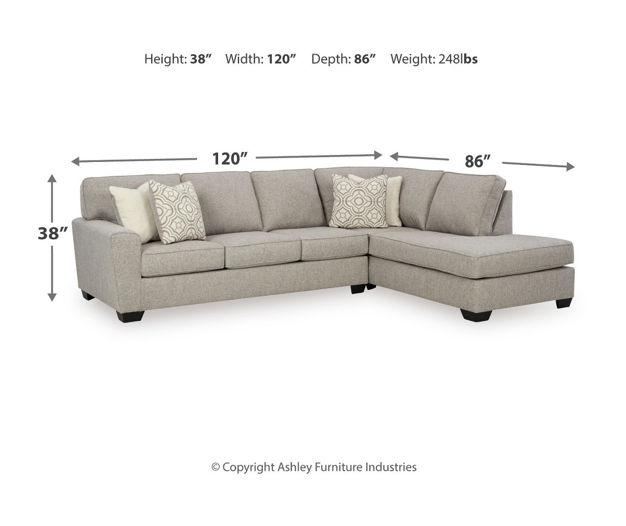 Reydell Dune Right-Arm-Facing Corner Chaise Piece