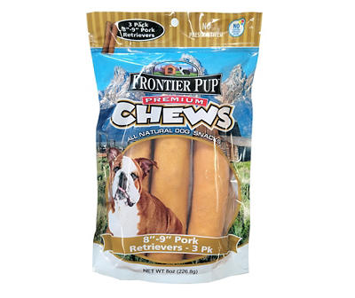Premium Chews Pork Retrievers Dog Snacks, 3-Pack