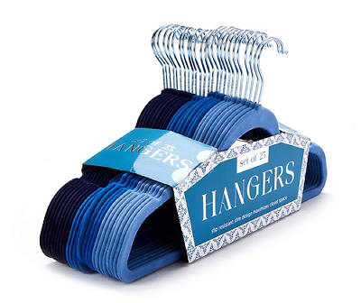 Navy Velvet Hangers, 25-Pack