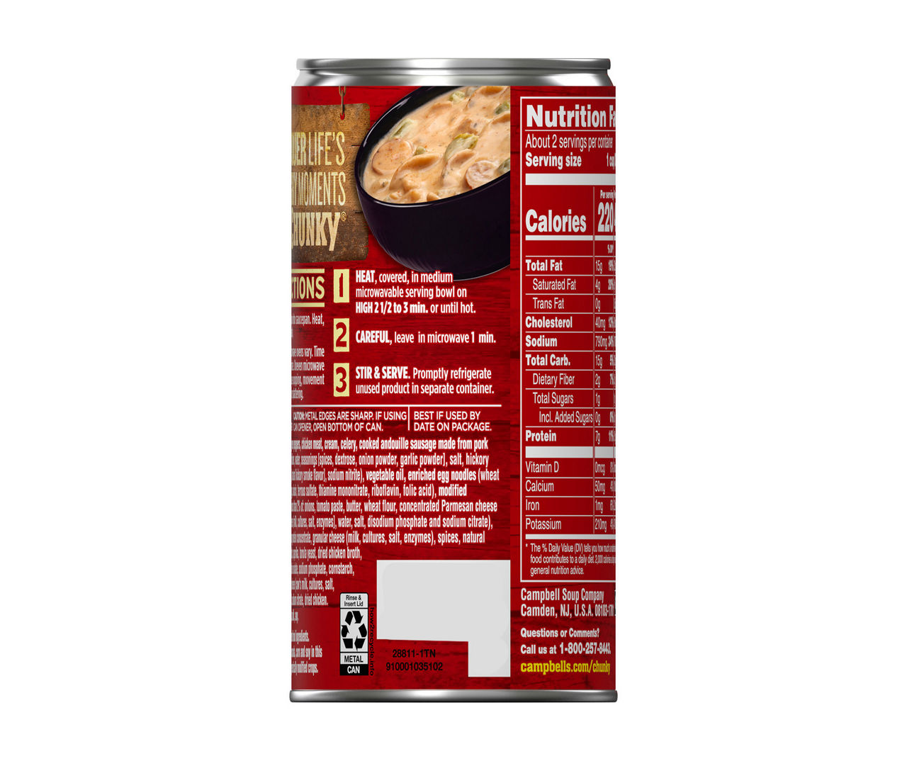 Creamy Cajun Style Chicken Alfredo Soup, 18.8 Oz.