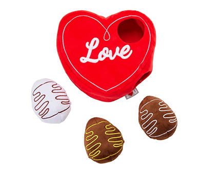 Valentine Heart & Chocolates Burrow Plush Pet Toy