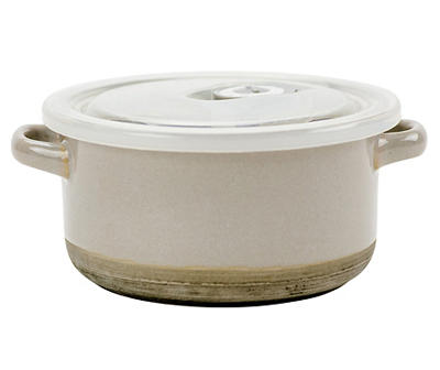 Gray Double Handle Souper Stoneware Bowl, 21 Oz.