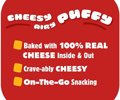 Puff'd Double Cheese Baked Snacks, 9.6 Oz.