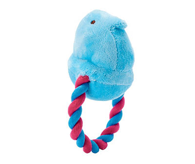 Blue Chick Plush & Rope Dog Toy