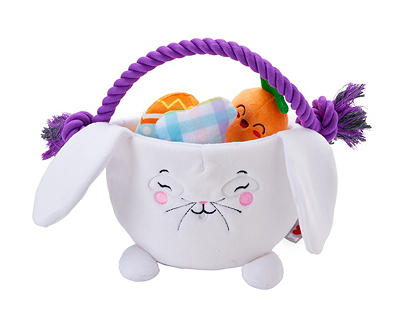 Bunny Basket Burrow Plush Pet Toy