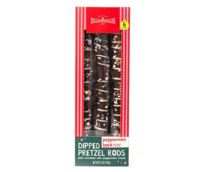 Peppermint Bark Dipped Pretzel Rods, 5.2 Oz.