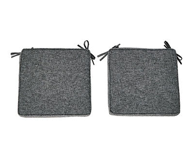 Black & White Deluxe Outdoor Seat Cushions, 2-Pack