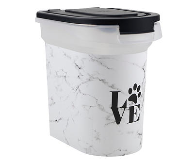 "Love" Marble Pet Food Storage Container, 15 lbs.