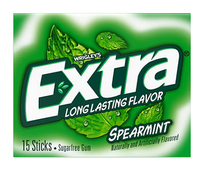 Extra Spearmint Sugar-Free Chewing Gum, 15 Pieces