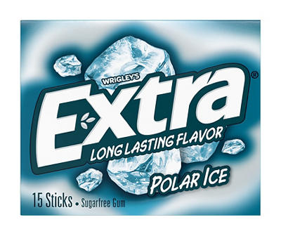 Extra Polar Ice Sugar-Free Chewing Gum, 15 Pieces