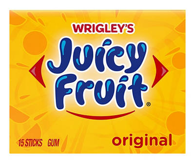 Juicy Fruit Original Chewing Gum, 15 Pieces