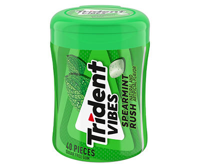 Trident Vibes Spearmint Rush Sugar Free Gum, 40-Piece