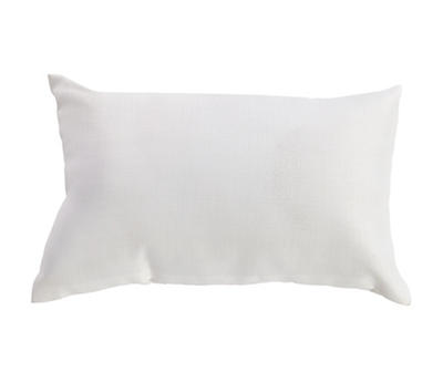 Navy Tufted Outdoor Lumbar Throw Pillow