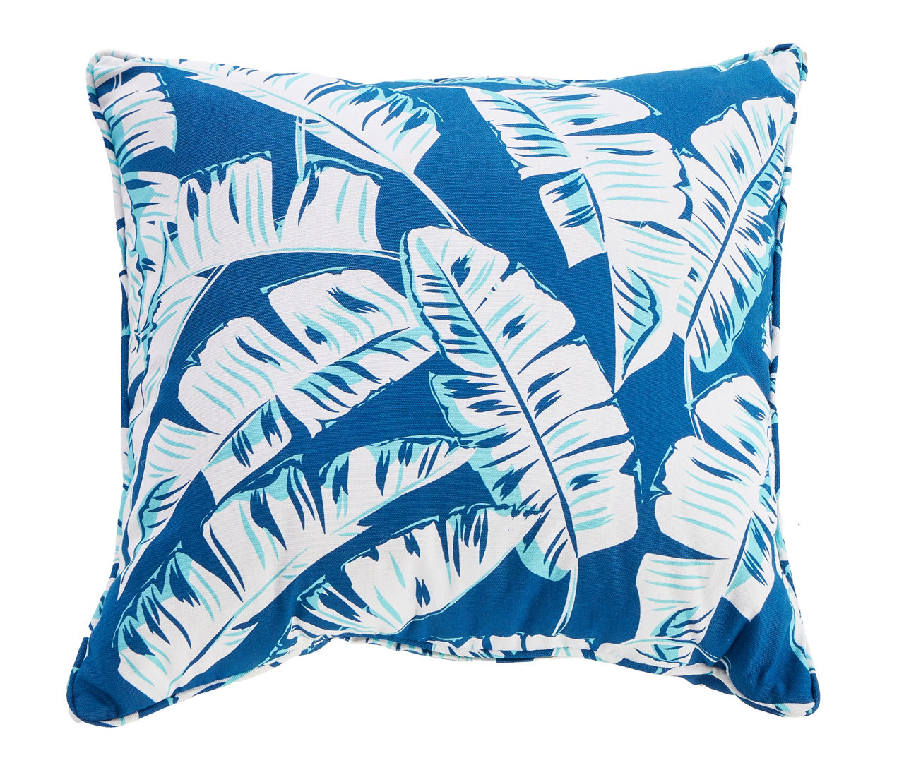 Real Living Arbor Navy White Banana Leaves Throw Pillow Big Lots