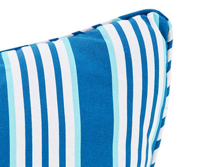 Arbor Navy & White Stripe Throw Pillow