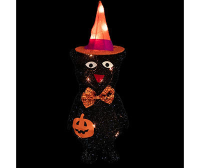 24" LED Witch Cat Decor