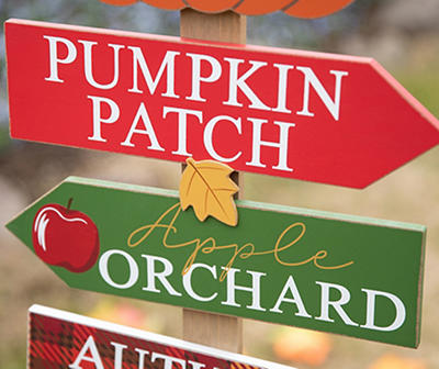 41.7" Pumpkin Patch Directional Yard Stake