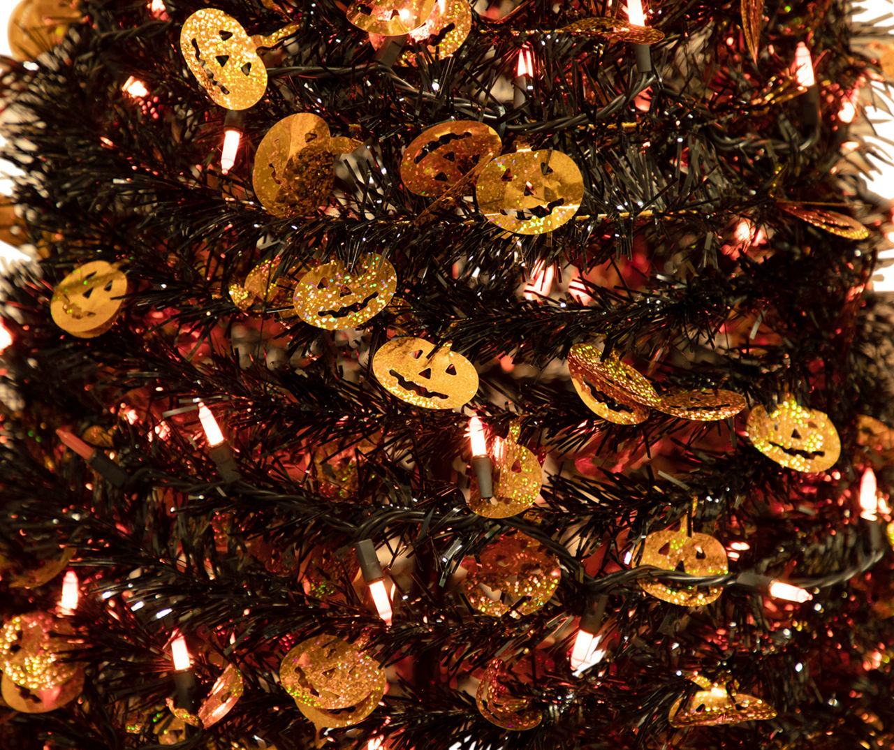 6' Black & Orange Pumpkin Pop-Up Artificial Tree
