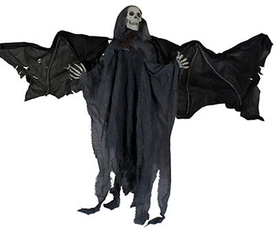 4.1' Hanging Wings Grim Reaper LED Animated Decor