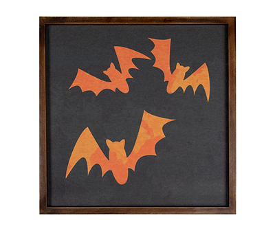 Orange Bat Silos Framed Wall Decor