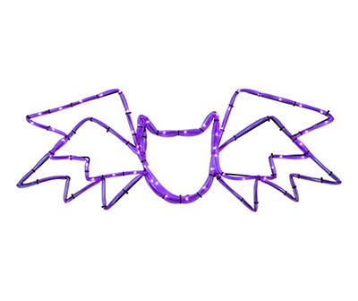 23.5" Purple LED 4-Function Bat Window Silhouette