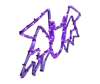 23.5" Purple LED 4-Function Bat Window Silhouette