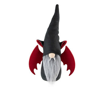 Bat Wing Beard Gnome Plush Tabletop Decor