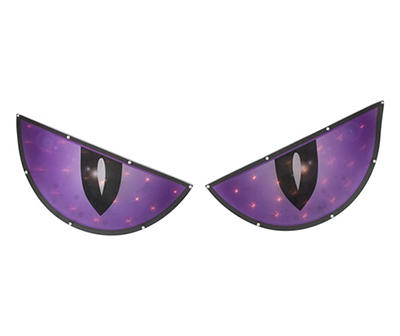 42" Purple LED Eyes Window Silhouette
