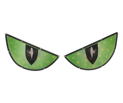 42" Green LED Eyes Window Silhouette
