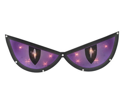 20" Purple Light-Up Eyes Window Silhouette