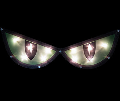20" Green Light-Up Eyes Window Silhouette
