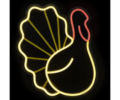 15" Turkey Neon Style LED Window Silhouette