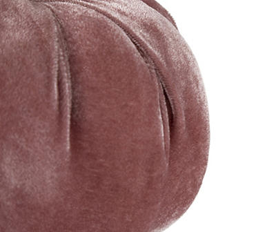 6.5" Pink Velour Fabric Pumpkin