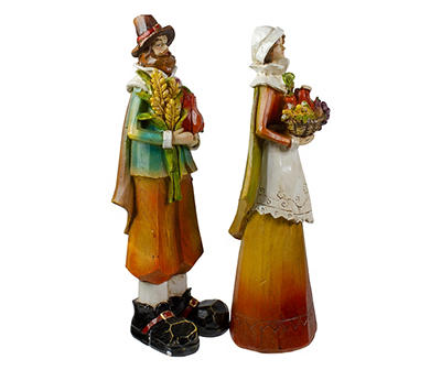 Pilgrim Man & Woman Figure 2-Piece Tabletop Decor Set