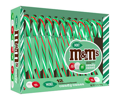 Chocolate Mint Flavored Candy Canes, 12-Pack