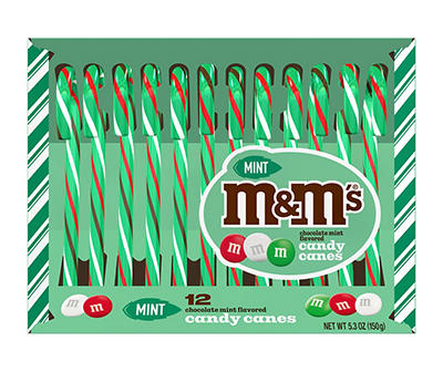 Chocolate Mint Flavored Candy Canes, 12-Pack