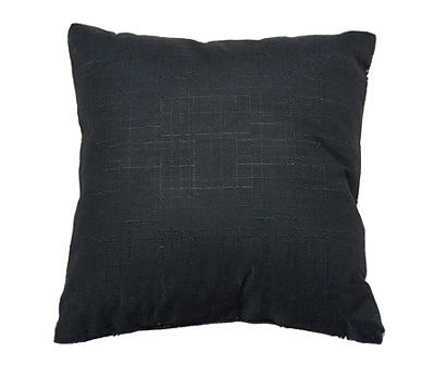 "J" Black Scallop Monogram Throw Pillow
