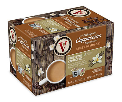 Victor Allen's Coffee French Vanilla Flavored Cappuccino Mix, 72 Count (Pack of 6), Single Serve Coffee Pods for Keurig K-Cup Brewers