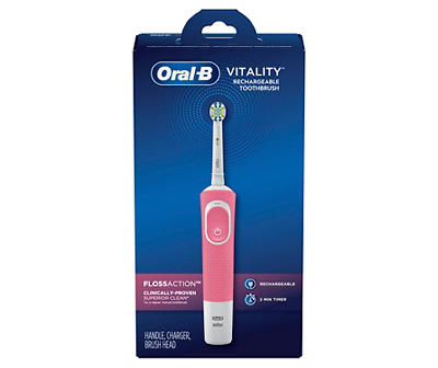 Vitality Pink Flossaction Rechargeable Electric Toothbrush
