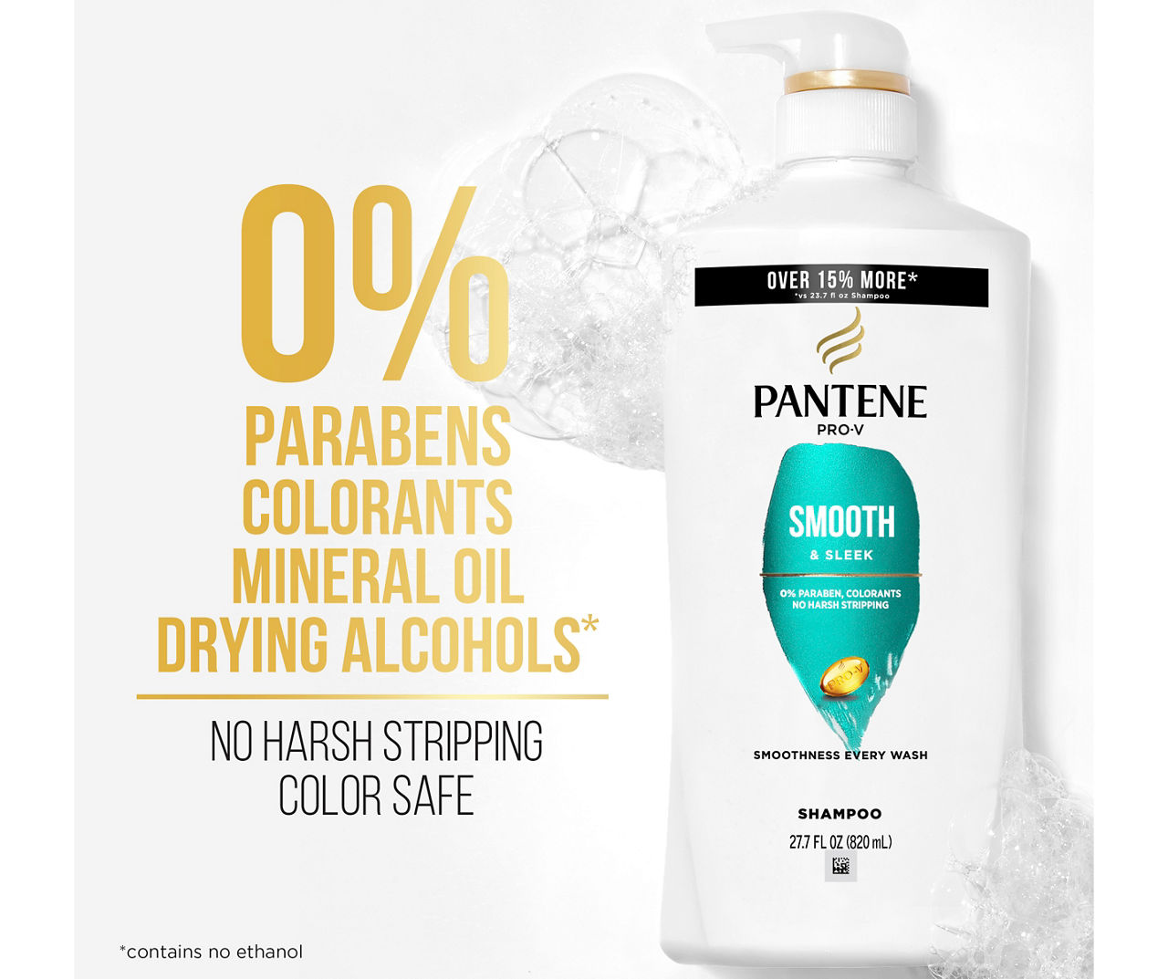 Pantene Pro-V Smooth & Sleek Shampoo, 27.7 Oz.