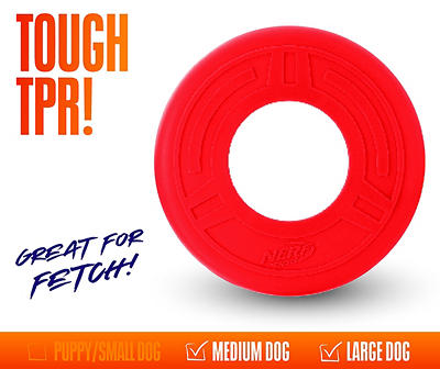 Red Atomic Flyer Disc Dog Toy